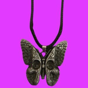 Moth necklace 18.5 inches w extension added